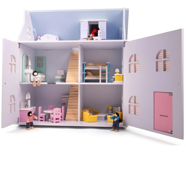 Tidlo Wooden Dolls House Bathroom Furniture Set