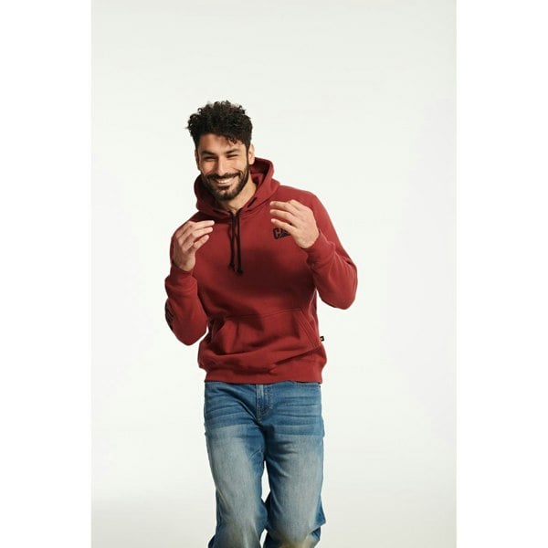 Caterpillar Trademark Banner Cotton Men's Red Hoodie