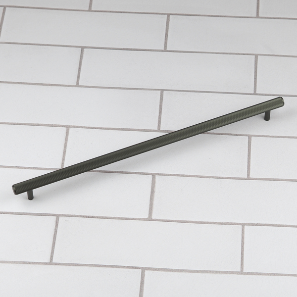 Handle & Home Dark Grey Anthracite Reeded Handles