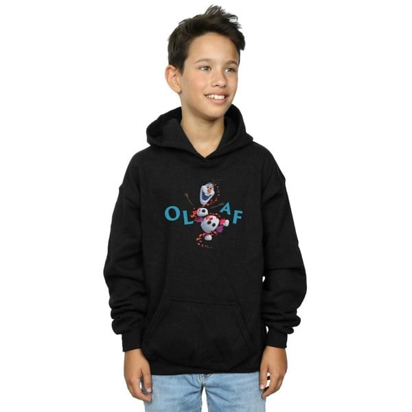 Disney Boys Frozen 2 Olaf Leaf Jump Hoodie - Black