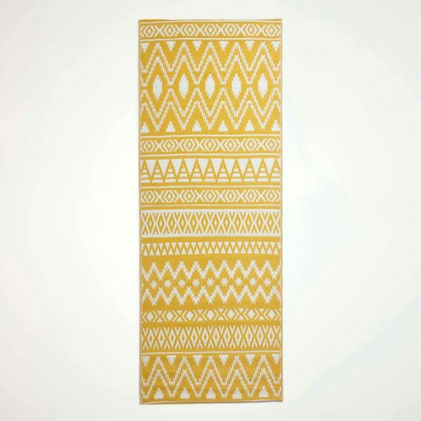 HOMESCAPES Outdoor Rug Luxury Waterproof Reversible Recycled, For Garden, Anna Aztec