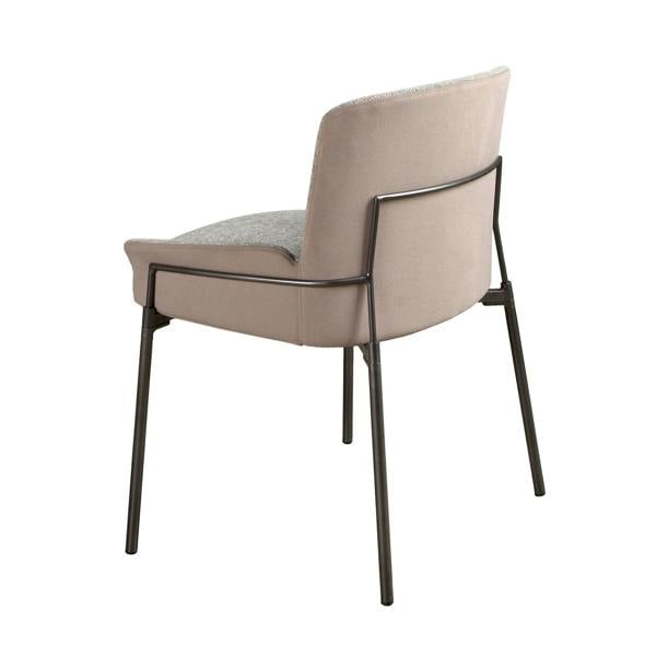 Angel Cerdá Grey Fabric and Brown Velvet Chair 4171