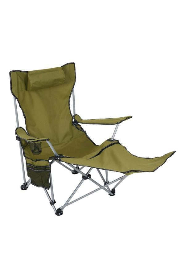 Living and Home Foldable Reclining Camping Chair with Footrest