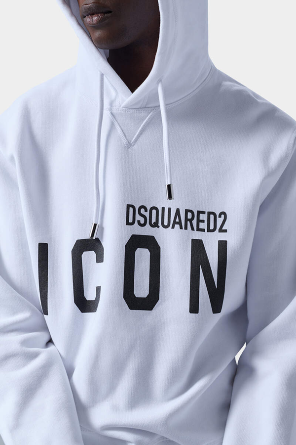 Dsquared2 Regular Fit Icon Logo Hoodie - White