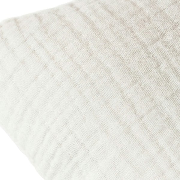 Yard Lark Cotton Crinkled Cushion Cover - White