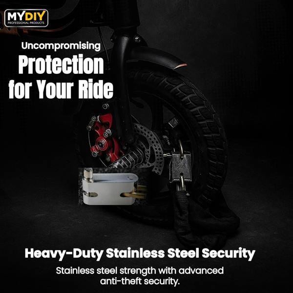 MY DIY PROFESSIONAL PRODUCTS Bike Chain Lock 1.8M Heavy Duty High Security Stainless Steel Anti Theft Lock for Bicycles, Motorbikes, Scooters 3 Keys