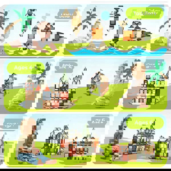 Dekko Magnetic Building Blocks Kids Magnetic Tiles Educational Construction Toy