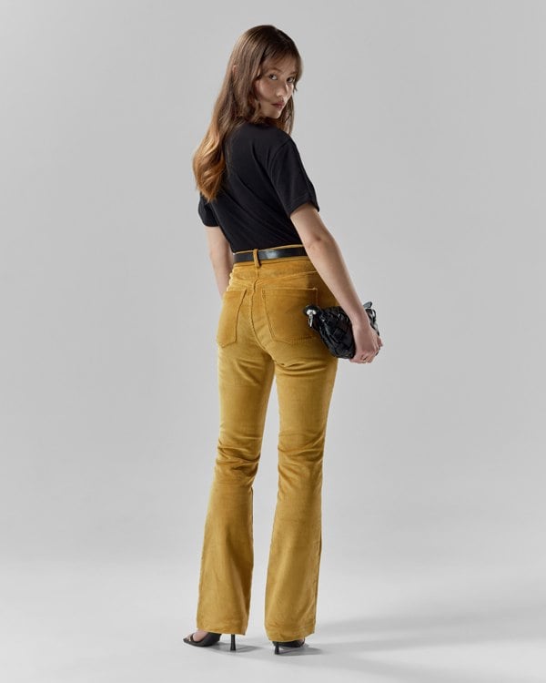 Frolickers Corduroy Flare Trousers - Honey