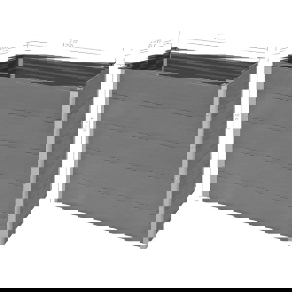 Berkfield Garden Raised Bed WPC 150x100x91 cm Grey