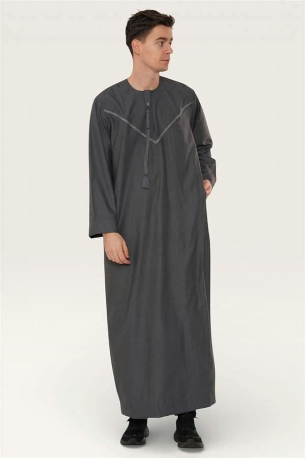 Infinity Leather Men's Eid Moroccan Thobe Robe Djellaba Ramadan Eid Jubba- HM10