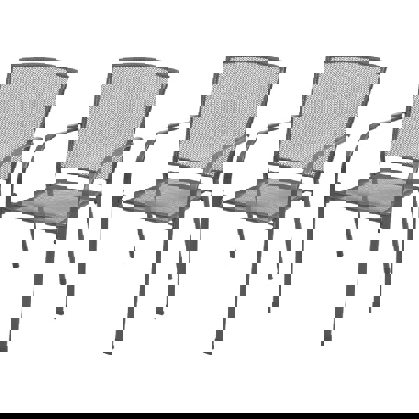 Berkfield Stackable Garden Chairs 2 pcs Steel Grey