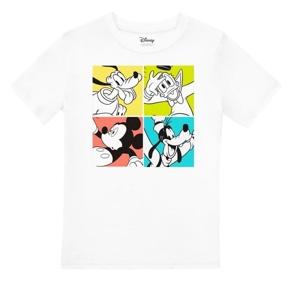 Disney Boys Mickey Mouse Box T-Shirt - White