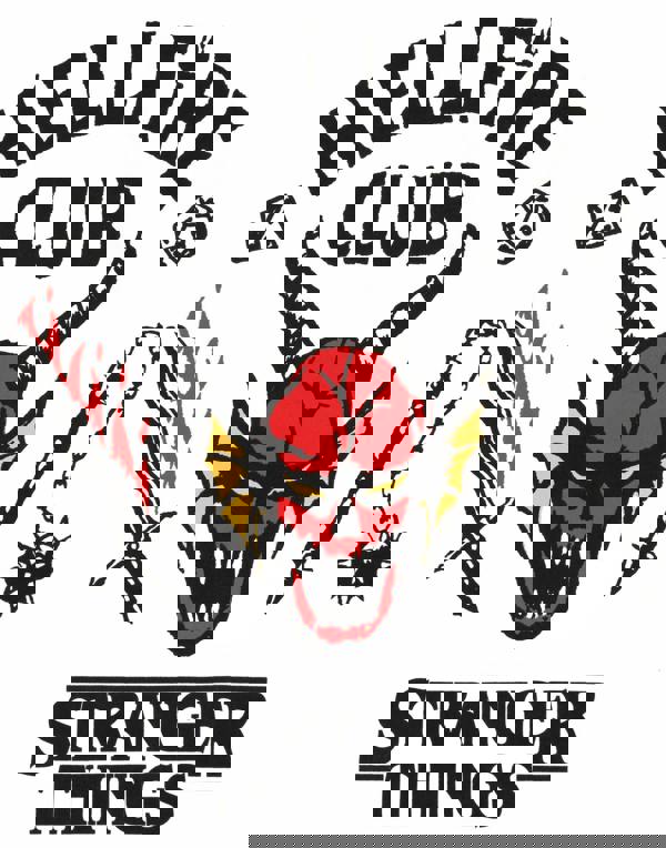 Stranger Things Unisex White Hellfire Short Sleeved T-Shirt