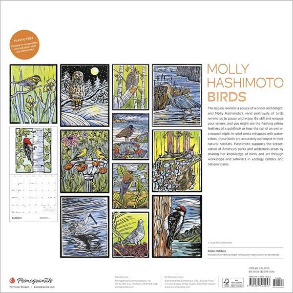 Molly Hashimoto, Birds Calendar 2027, Wall Calendars, Month To View, Art, Gift