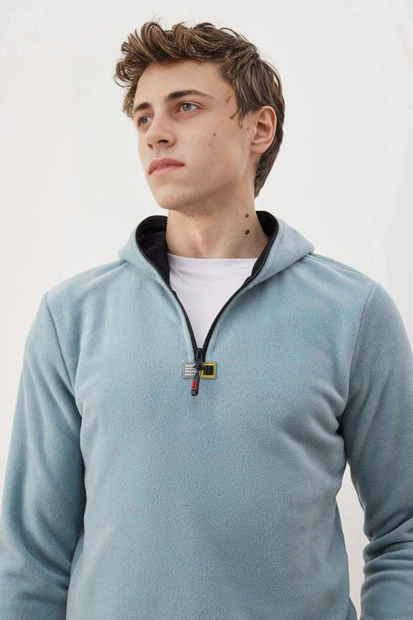WOVCOR Slim Fit Fleece Zippered Hooded Men's Sweatshirt