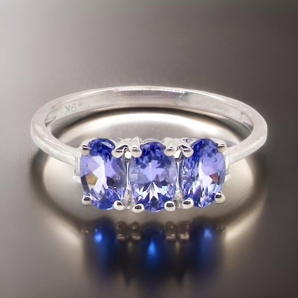 Vintage Tom A three stone Tanzanite ring