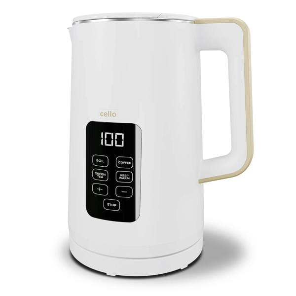 Cello Refresh Bundle - Digital Kettle + 2 Slice Toaster + Soda Maker - White