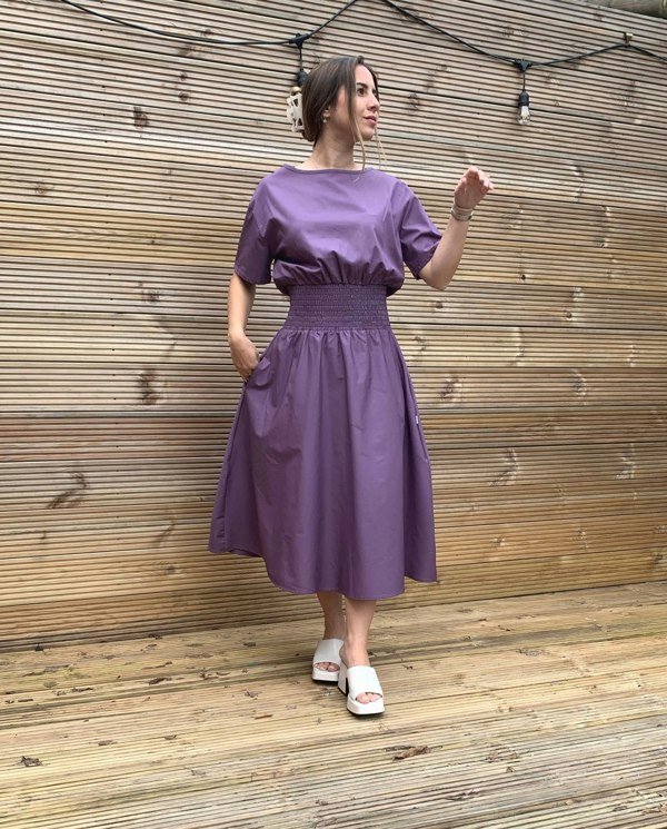 Frock Tales Orchis Dress In Pale Grape