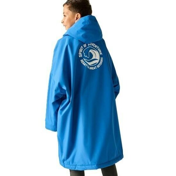 Regatta Kids Junior Fleece Lined Zip Changing Robe Blue