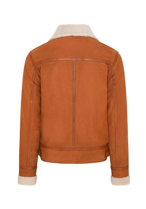 Infinity Leather Mens Real Sheep Suede Bomber Aviator Jacket - Sandnes