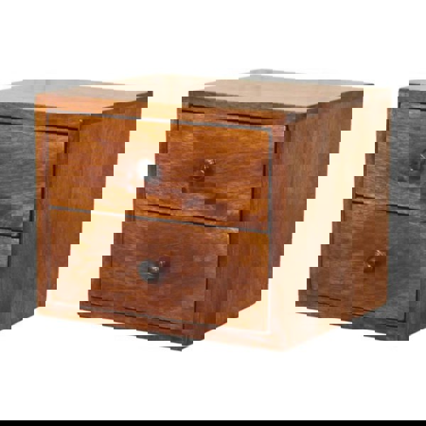 Artisan Furniture Solid Wood Solis 2-Drawer Chestnut Wall Mounted Nightstand