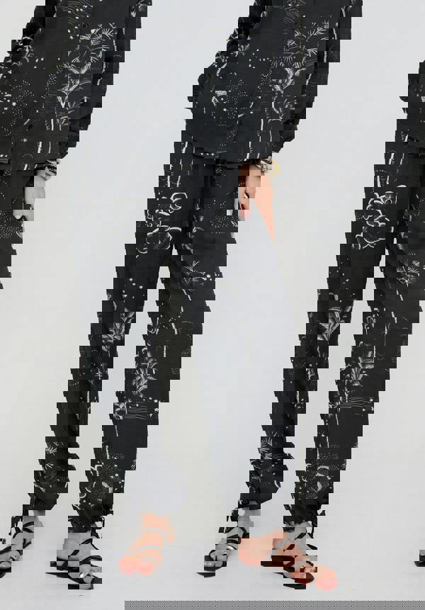 Palm High Waist Palm Print Trouser In Black - image 5