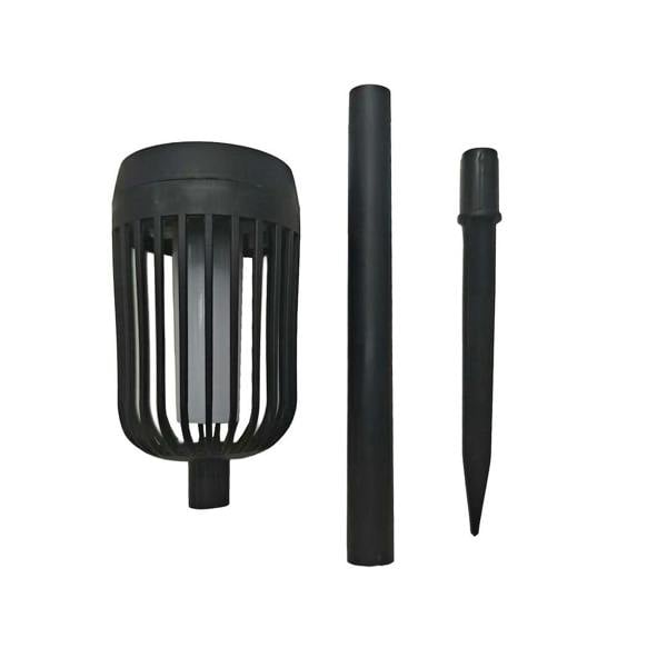Milagro Flame Solar Lamp 1800K Ip44 Black