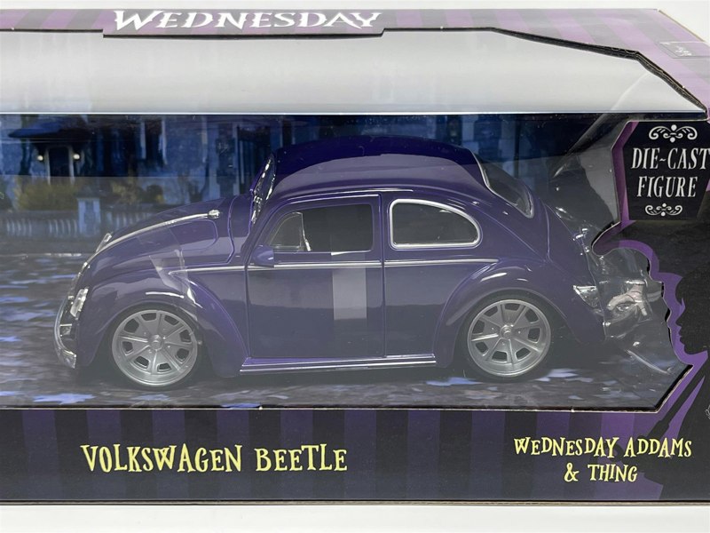 Jada Wednesday Adams Thing Figure and VW Beetle 1:24 Jada 253255076 35131