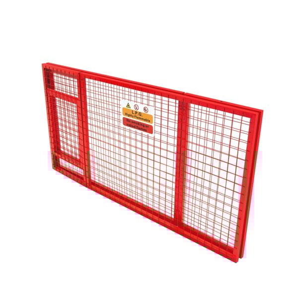 Monstershop Red Gas Bottle Collapsible Mesh Cage - 100cm x 140cm x 50cm