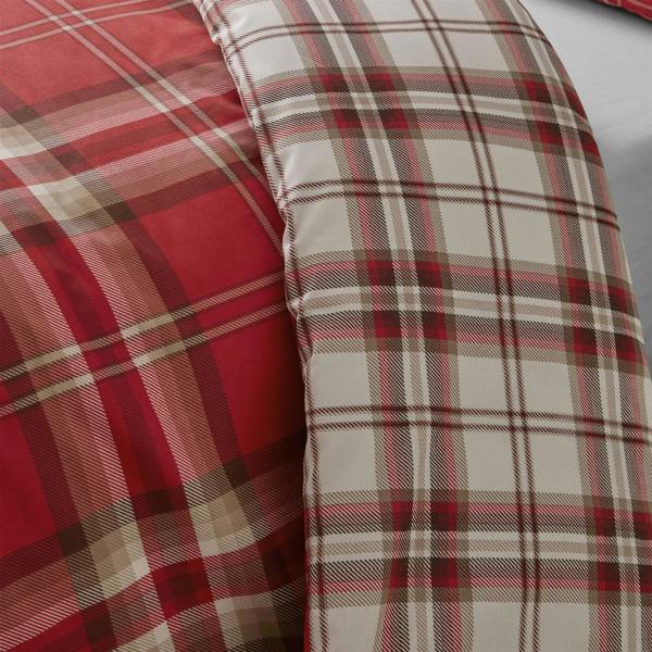 Kelso Check Red Duvet Cover Set