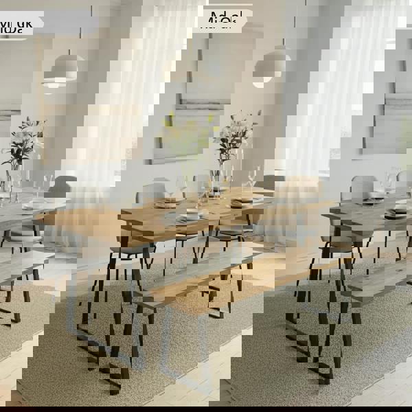 TRL Furniture Sleek & Slender Rustic Dining Table