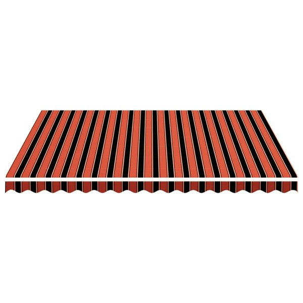 Berkfield Replacement Fabric for Awning Orange and Brown 4.5x3.5 m