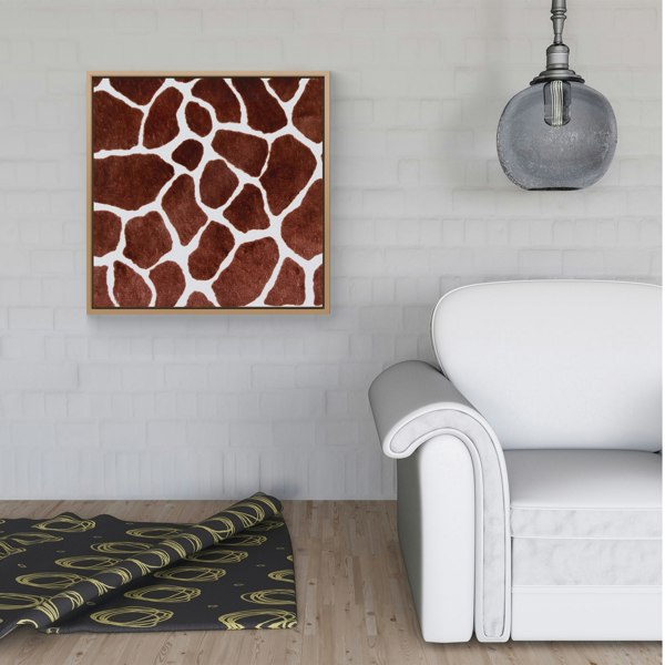 Warren Reed Giraffe Spots Print Framed Canvas