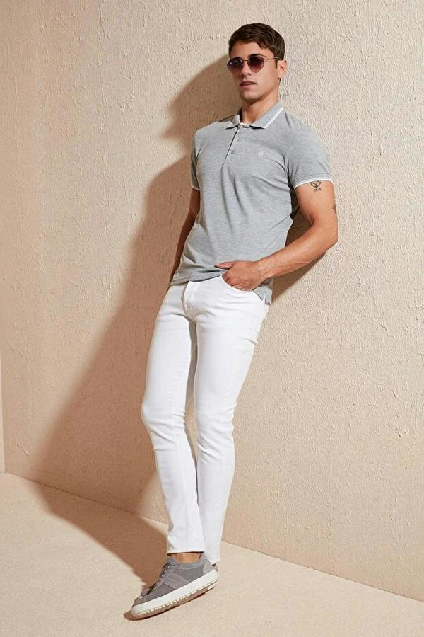 WOVCOR 100% Cotton Button-Down Regular Polo Collar Men's T-Shirt