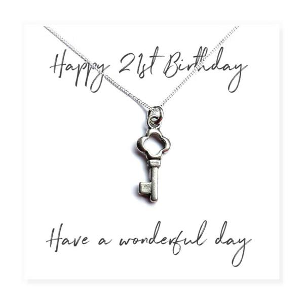 Aye Do Gifts Happy 21st Birthday Necklace & Gift Card