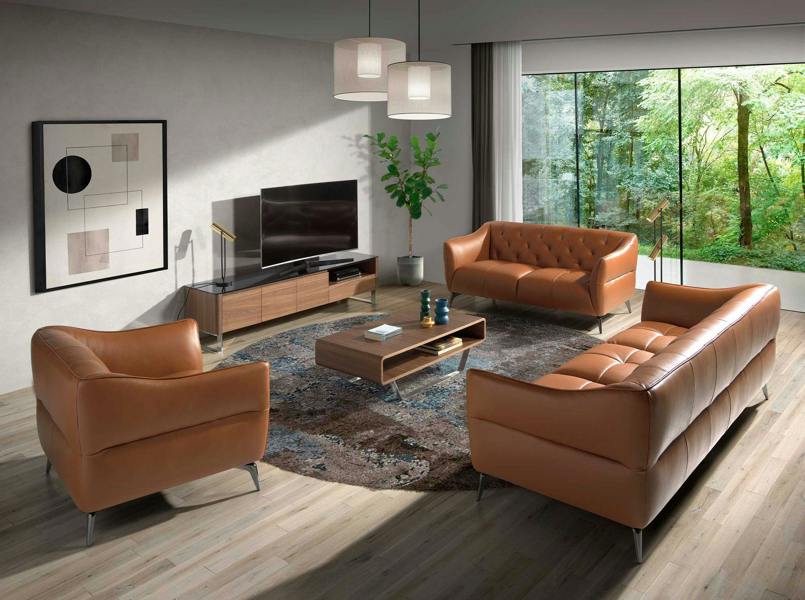 Angel Cerdá TV Unit Walnut, Chrome-plated Steel and Black Glass Top 3047