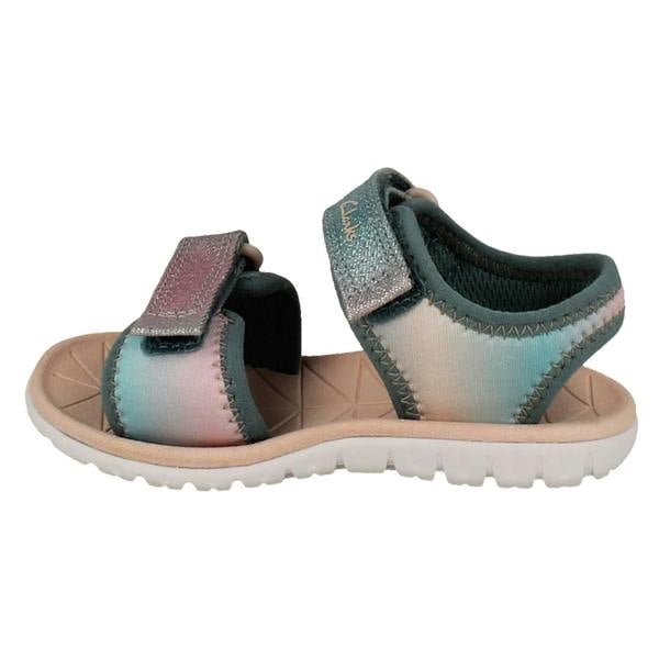 Clarks Kids Clarks Pattern Detailed Adjustable Sandals - Surfing Tide T