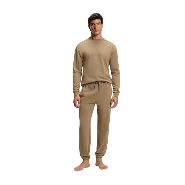 Boss Mens Chevron Drop Shoulder Relaxed Fit Sweatshirt - Brown - 