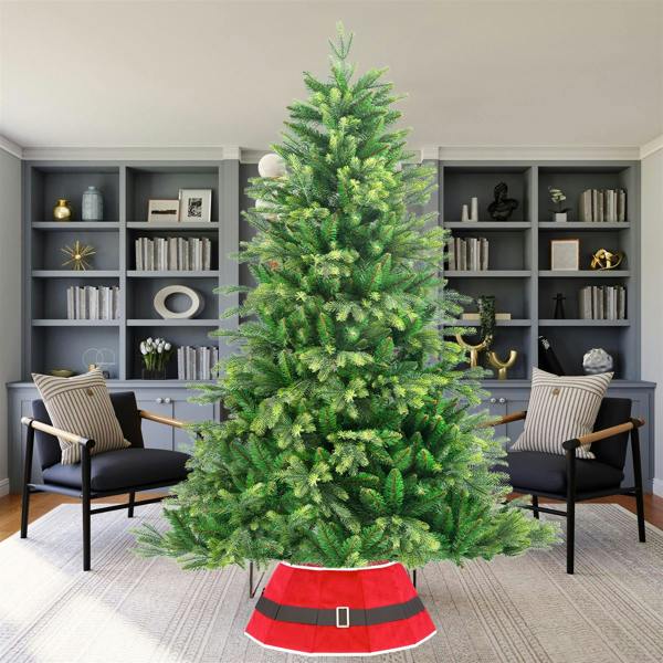 26.8 Inch Santa Diamond Shape Christmas Tree Collar for a Neat Festive Finish image 1