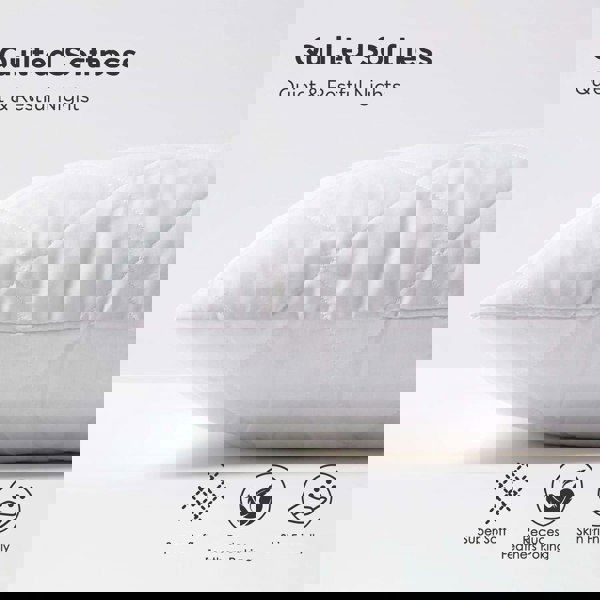 HOMESCAPES King Size Quilted Pillow Protector, Pack of 2