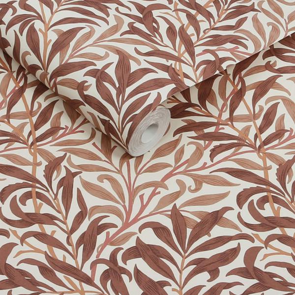 William Morris at Home Willow Bough Terracotta Wallpaper