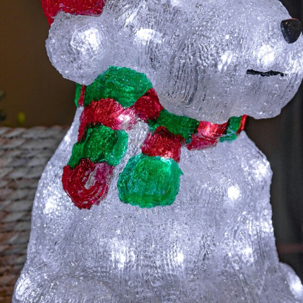 Samuel Alexander 31cm Light up Acrylic Christmas Westie Dog Decoration with 40 White LEDs