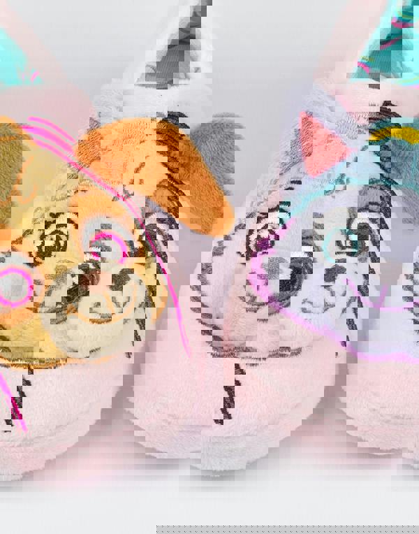 Paw Patrol Girls Multicoloured 3D Novelty Everest & Skye Applique Slip On Loafer Slippers