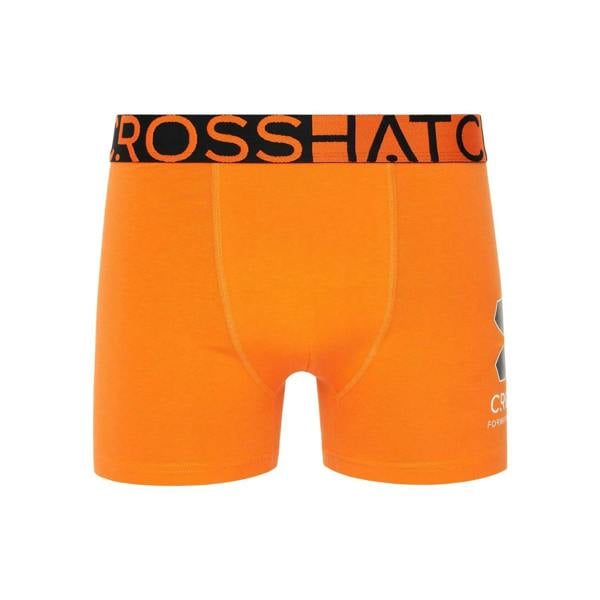 Crosshatch Mens Endocamo Regular Boxer Shorts (Pack of 5) - Orange - 
