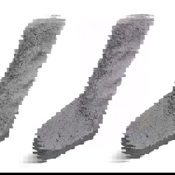 VIVA Polar Womens Fluffy Slipper Boots Memory Foam Anti-Slip Rubber Sole