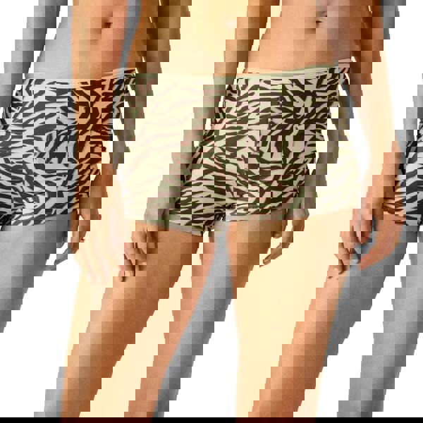 Regatta Womens/Ladies Aceana Zebra Print Bikini Shorts - Grey/Black