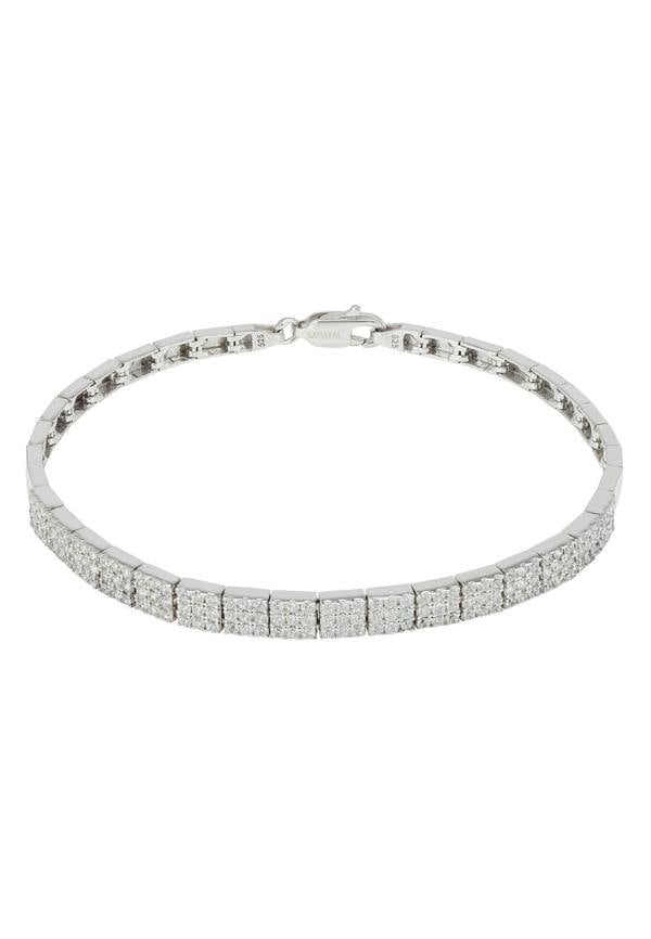 Latelita Charleston Art Deco Silver Tennis Bracelet