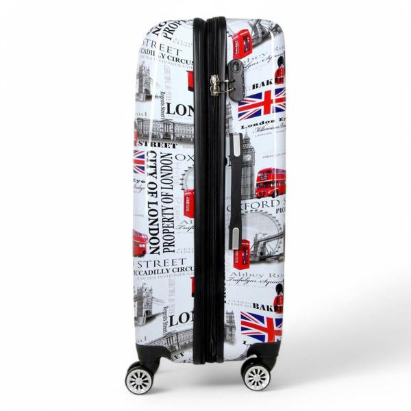 Snowball Strong Expandable Hard Shell 8 Wheel Suitcase Set Print Luggage Cabin Travel Bag
