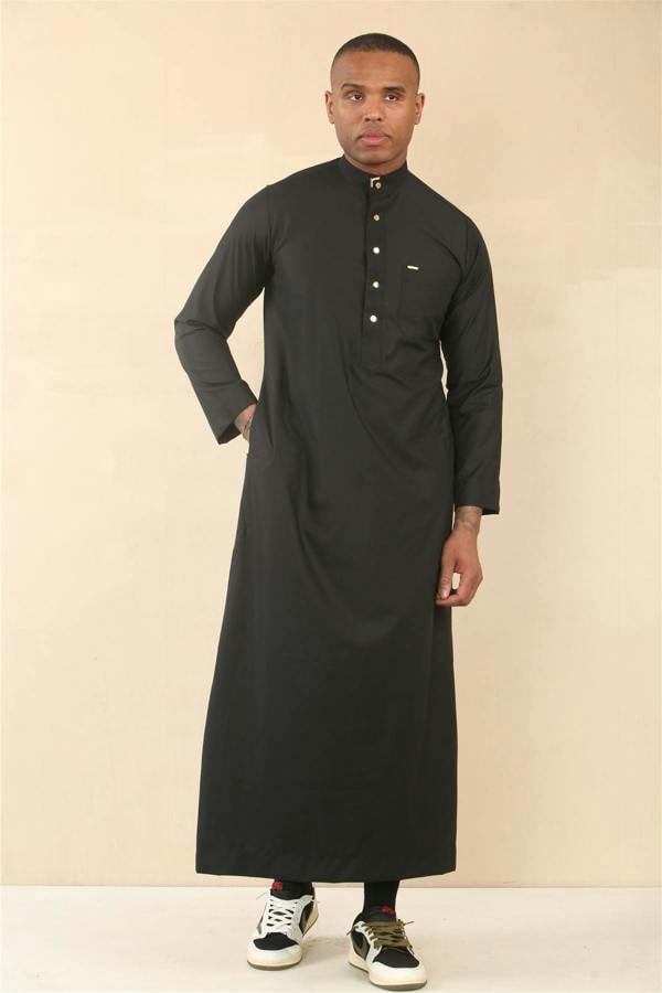 Infinity Leather Men's Thobe Arab Saudi Emirati Islamic Clothing Jubba Robe