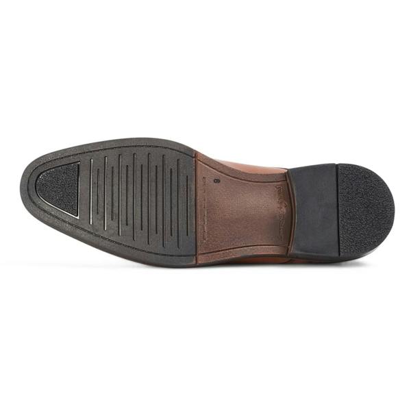 Paul Andrew Regent - Men's Tan Brown Burnished Leather Derby Shoes